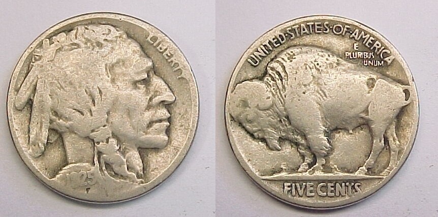 1925 P Buffalo Nickel Good G