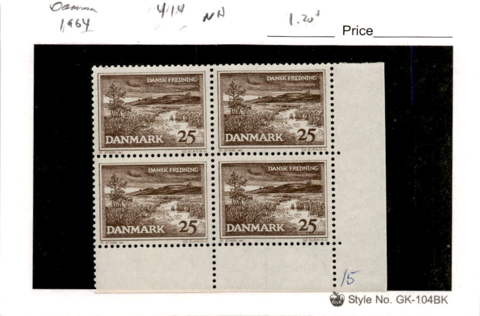 Denmark, Postage Stamp, #414 Block Mint NH, 1964 (AB)