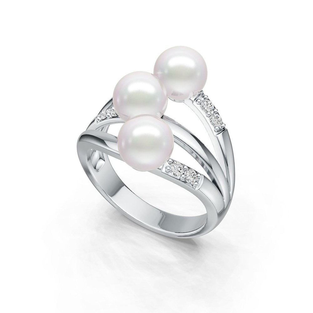 Sterling Silver Semi Mount Ring Setting Round RD 7x7mm with White Topaz