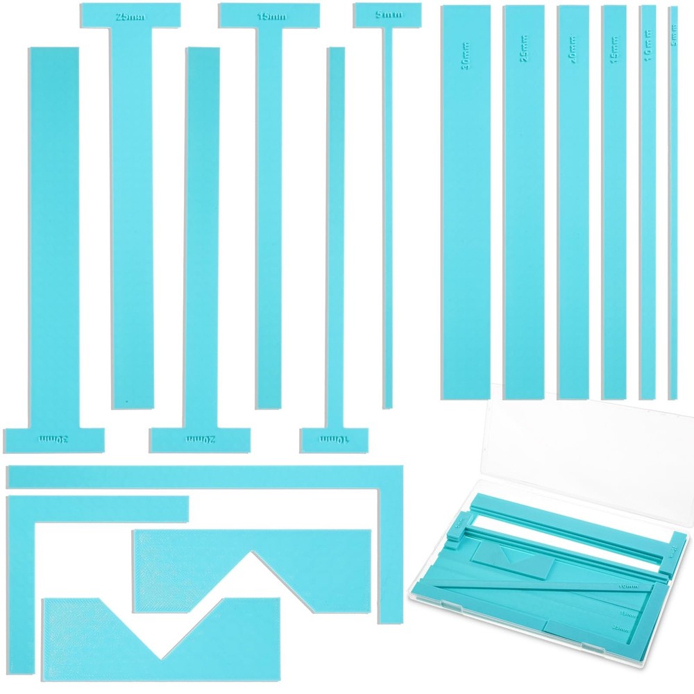 16 Pcs Bookbinding Tools Kit Easy Scrapbooking Tool Handmade L/t Shape & Stra...