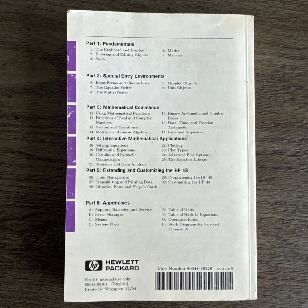 Hewlett Packard HP 48G Series Graphing Calculator User’s Guide