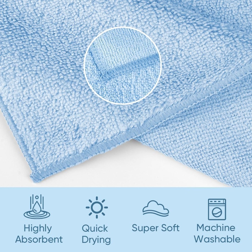 HOMEXCEL Microfiber Washcloths 12 Pack, Highly 12 Pack Washcloths, Multicolor