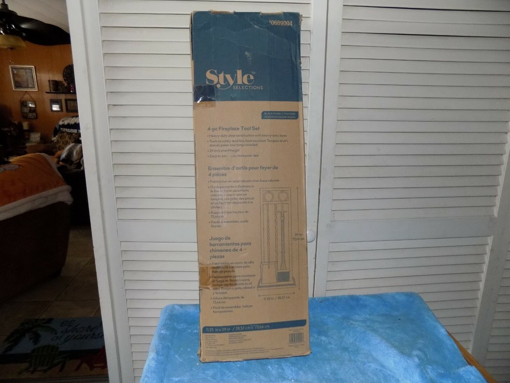Style Selections 4 pc Fireplace Tool Set #0669004