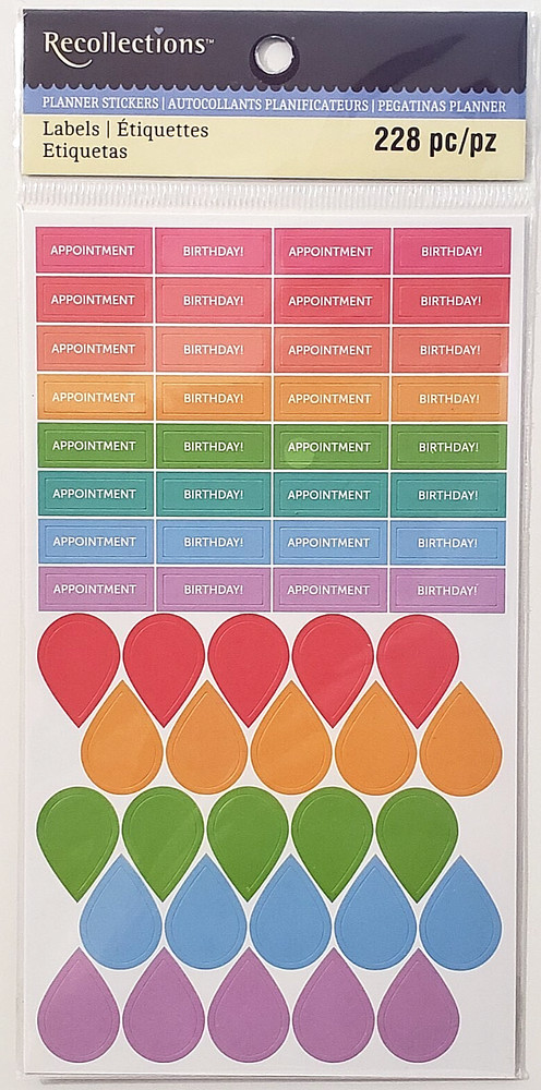 Recollections PLANNER STICKERS Labels, 228 pcs – REMINDERS