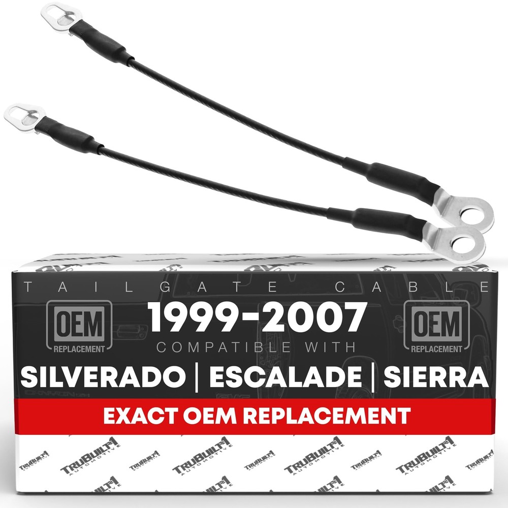 Tailgate Support Cable Set, Rear Left & Right Side - Compatible with 1999-200...