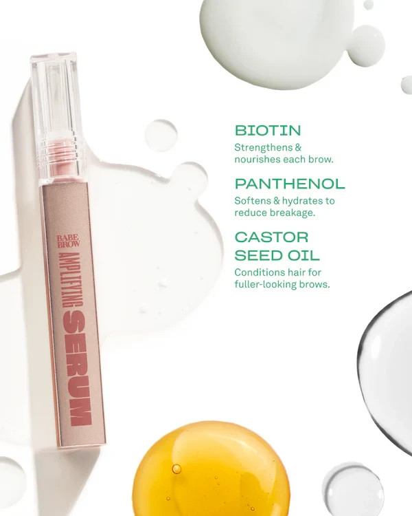 2PK Babe Original Amplifying Brow Serum 3mL Fuller Looking Brows Biotin, Peptide