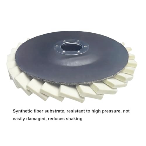 5 Pcs Wool Felt Flap Polishing Discs, Corrugated Buffing Wheel Pad for Angle