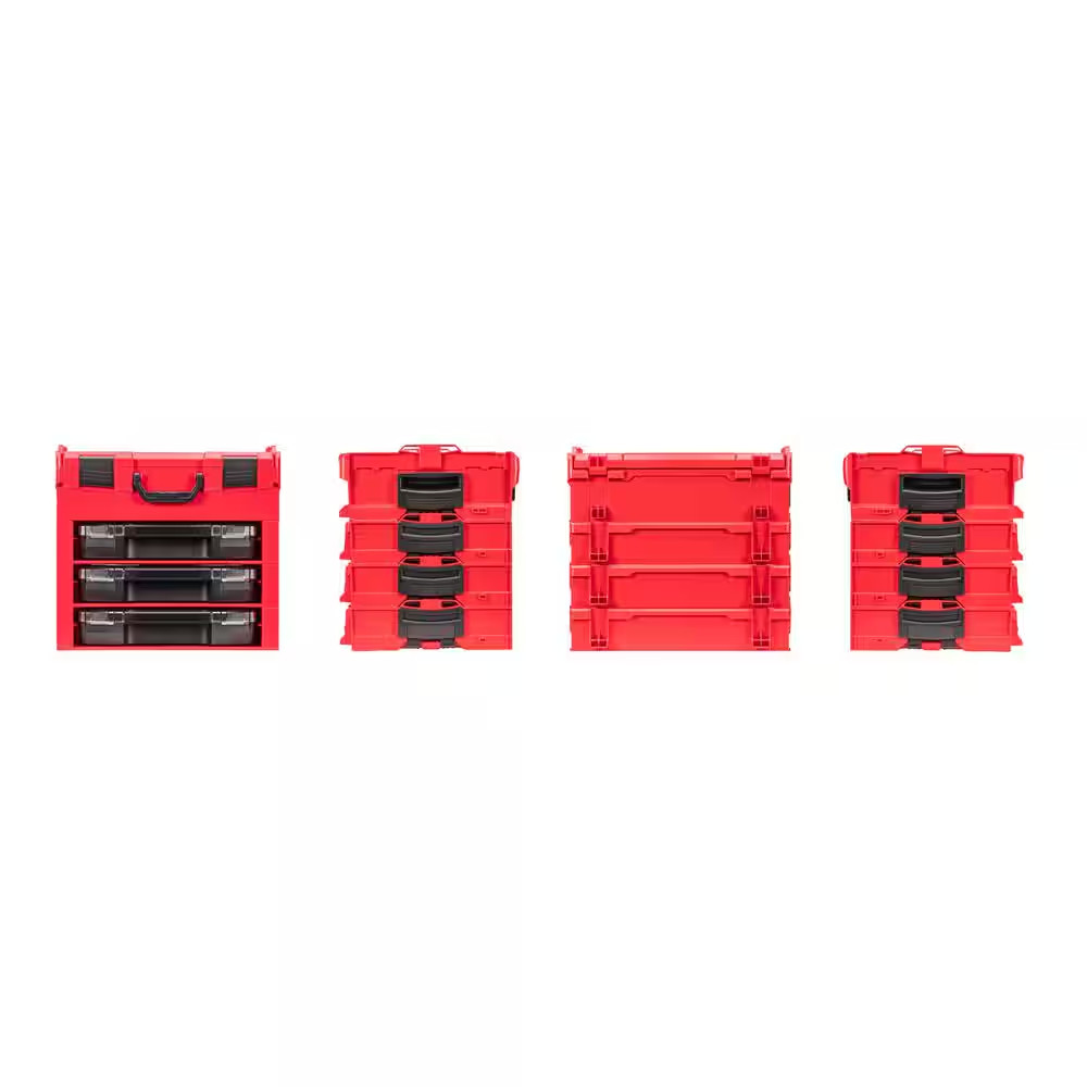 3-Drawer Modular Stacking Parts Organizer (32 Compartments)