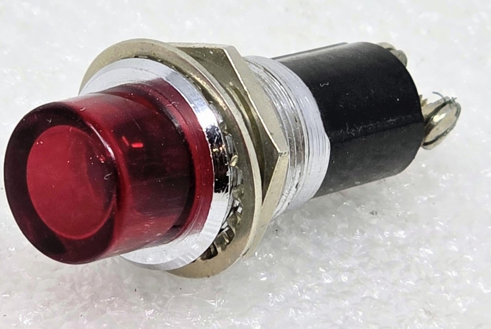 Vintage Dialco Indicator Lights Red 75W 125V Panel