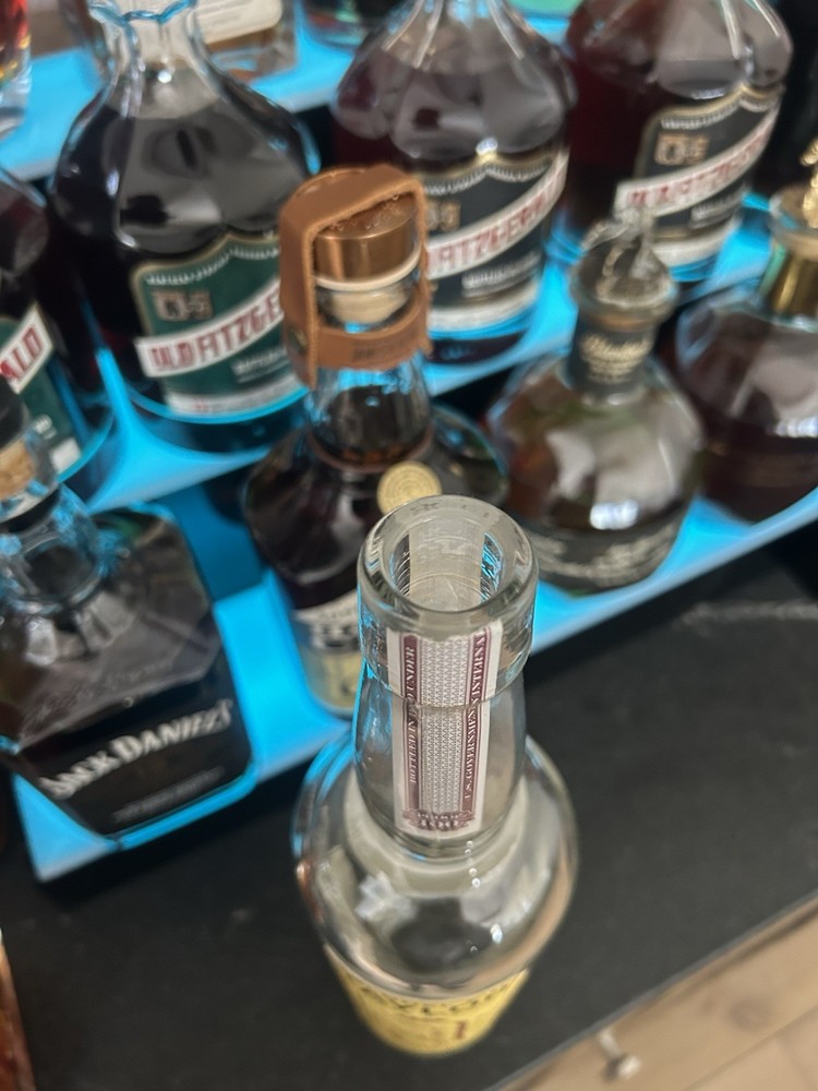 Empty Colonel E.H. Taylor Single Barrel 100 Proof Bottle With Cork