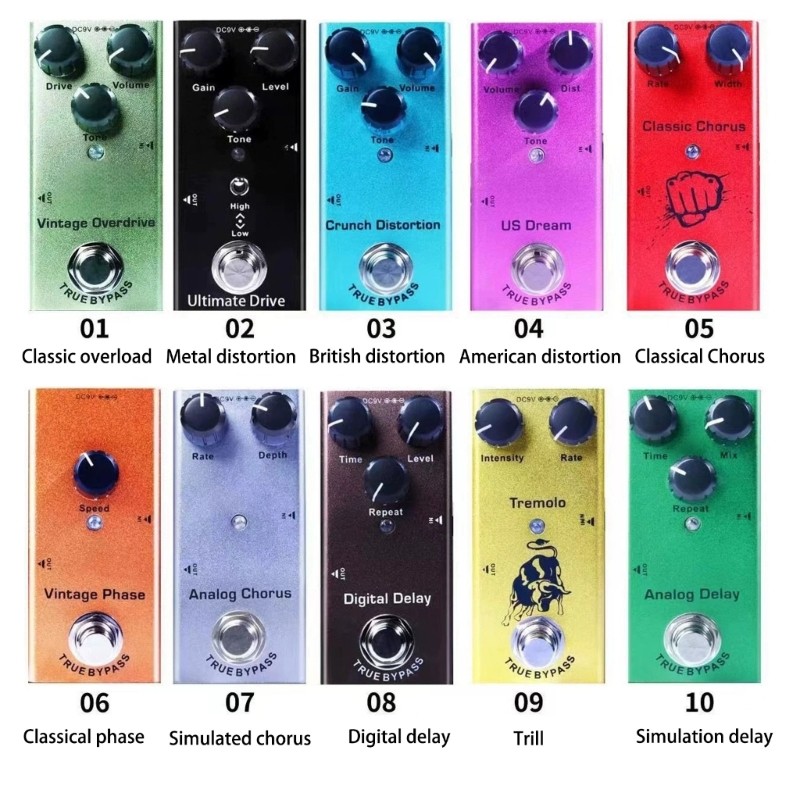 Electric Guitar Vintage Overdrive Effector Single Block Effects Enduring