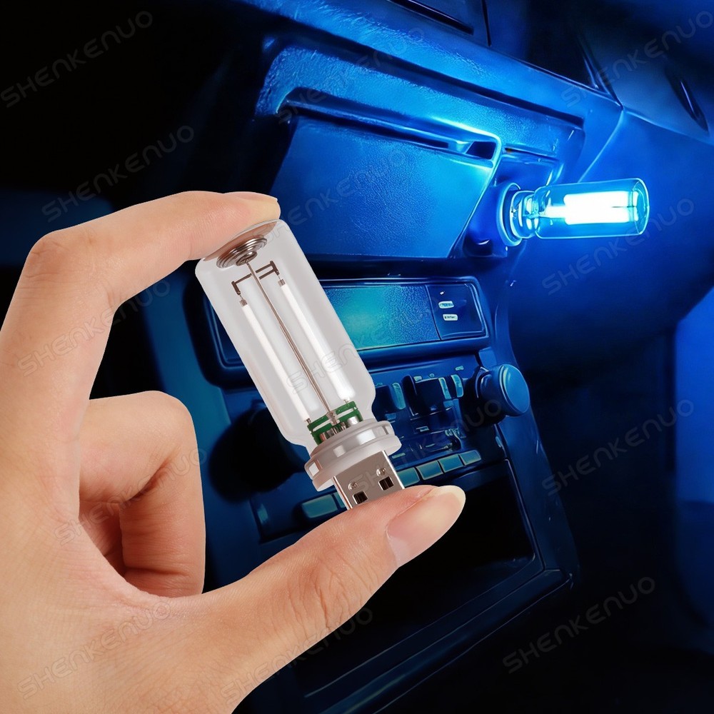 USB Glass Bottle Atmosphere Night Light – Touch Switch Dimmable LED Bulb, 2pcs