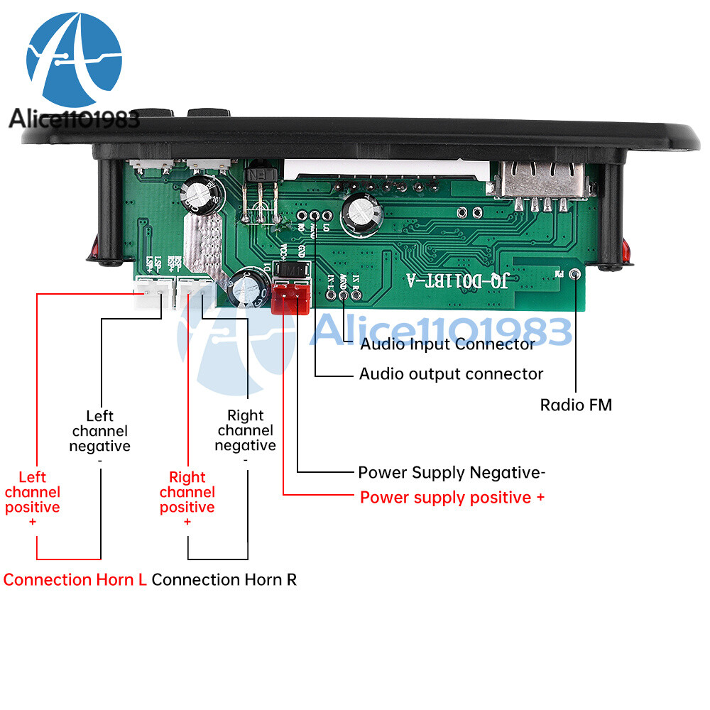 2*25W Car MP3 Player Decoder Board WMA FM Radio Wireless Bluetooth Audio Module
