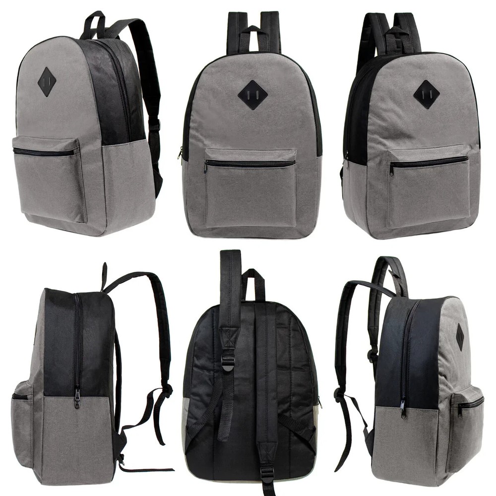17" Backpack in Assorted Colors Diamond Patch - Case Pack 24