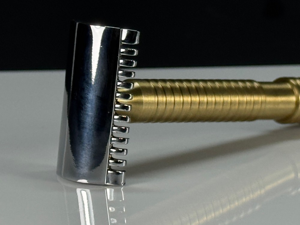Vintage Collection Solid Brass CNC Handel Classic Shaving Razor 79BR,