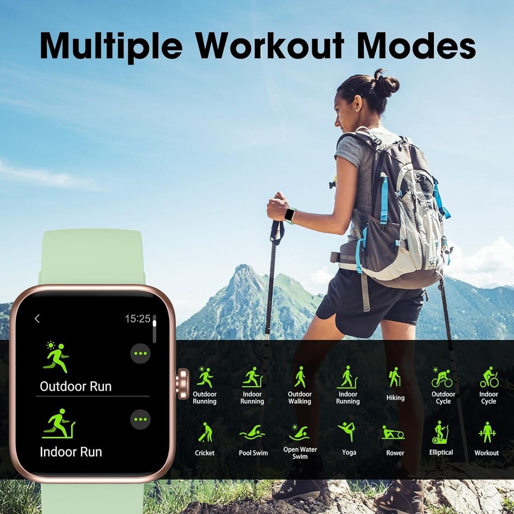 Smart Watch Fitness Tracker 41mm Waterproof Touchscreen for Android iOS