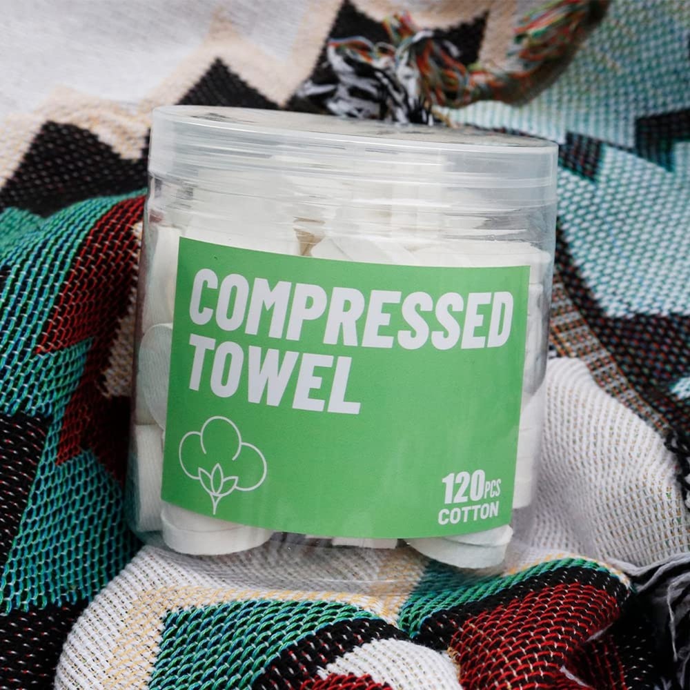 120 Pcs Mini Compressed Towels, Disposable Face Compressed Towel, Compressed ...