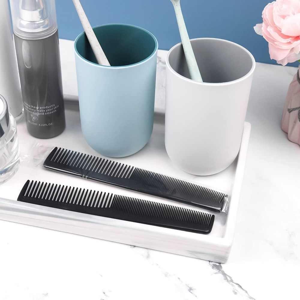 Individually Wrapped Combs,200 PCS Plastic Combs Bulk Black,2 Head Comb, Hair...