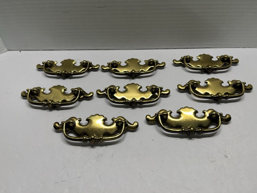 VTG Lot (8) NOS Batwing Style Drop Bail Drawer Pulls