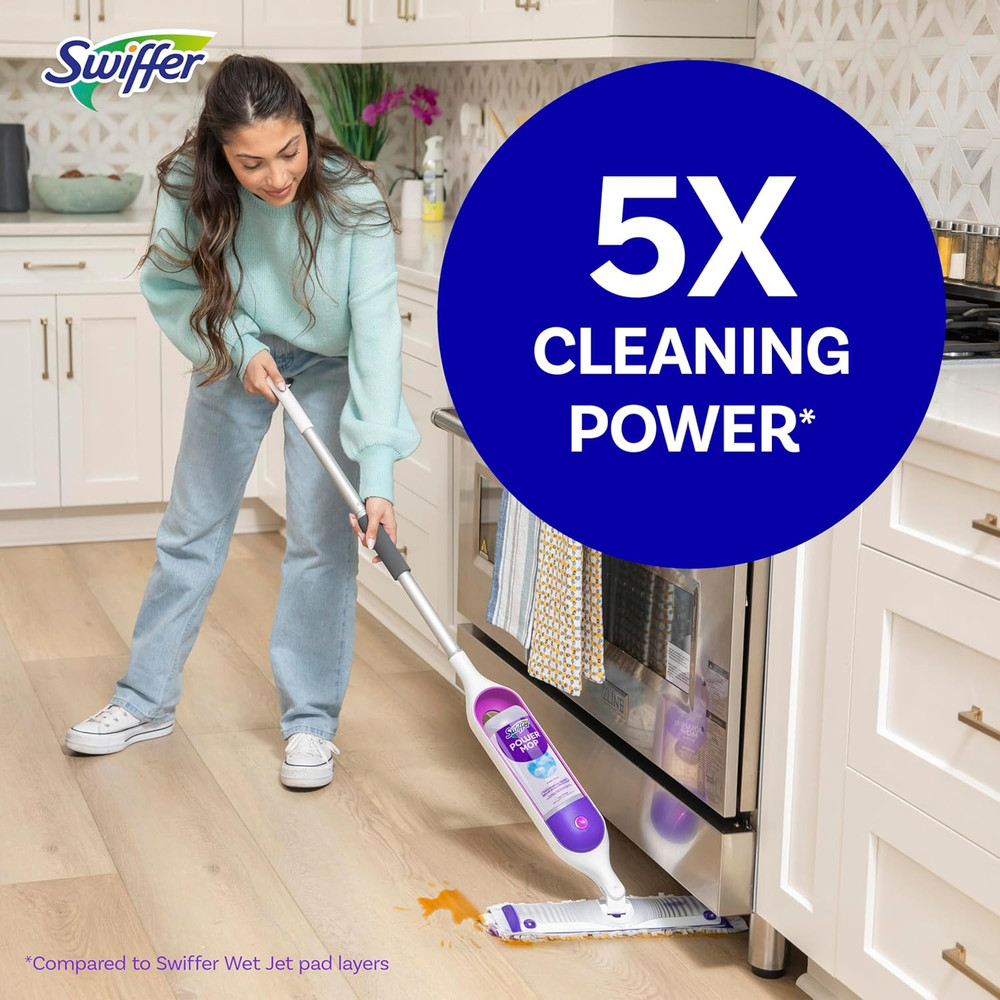 New Powermop Multi Surface Floor Cleaning Kit Pads Solution Batteries Fast Ship