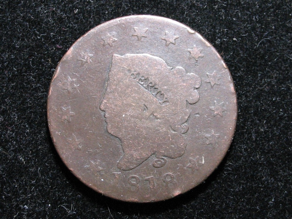 1818 LARGE CENT * CORONET HEAD * FREE SHIPPING