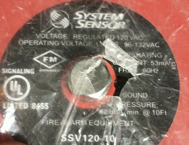 System Sensor SSV120-10 Alarm Bell 10" 120VAC