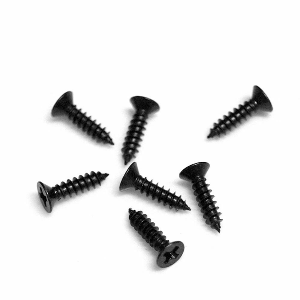 M2 M2.3 M2.5 M3 M4 Black Phillips Countersunk Flat Head Self Tapping Wood Screws