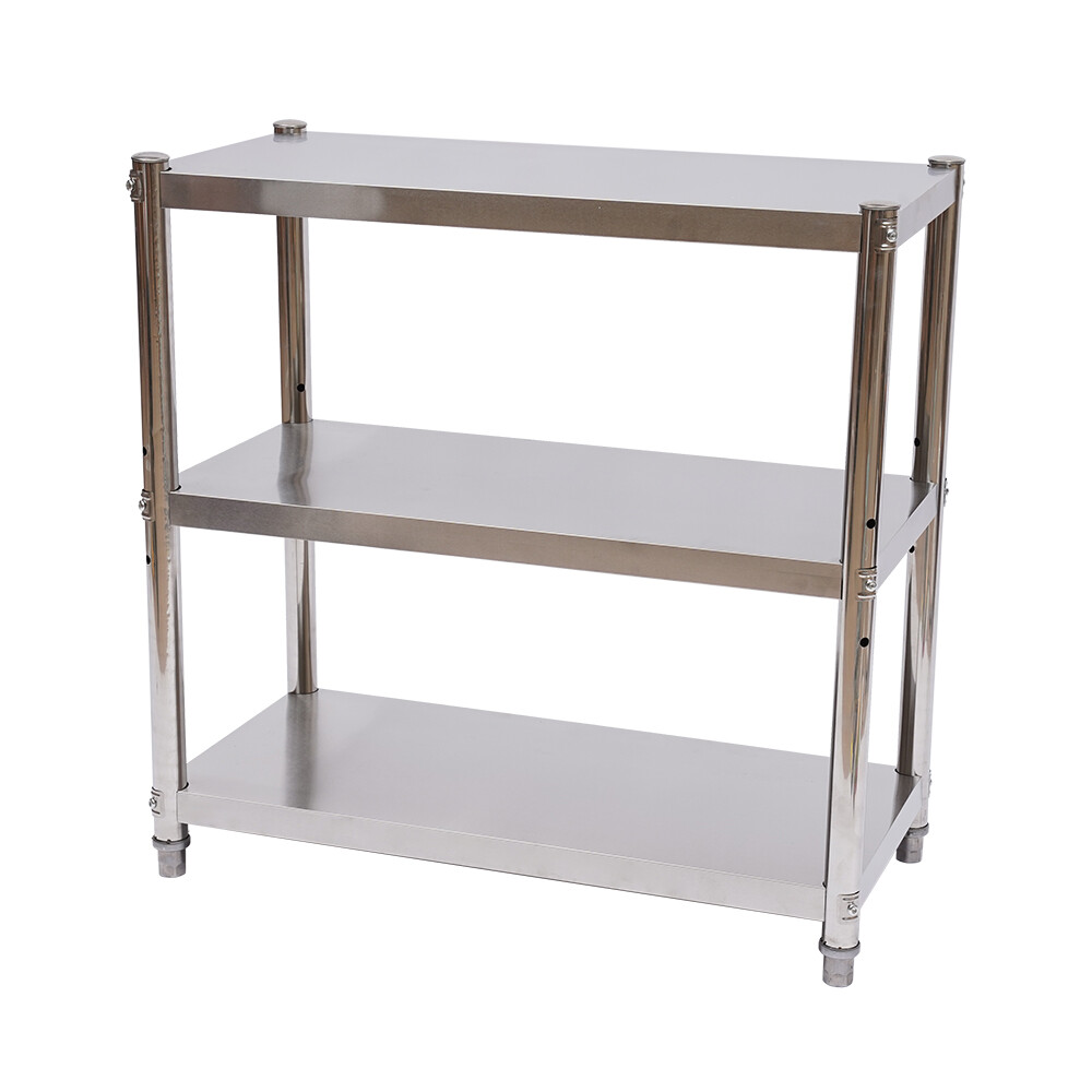 3 Layers Kitchen Shelf Shelving Rack Restaurant Shelves Rack Stainless Steel US