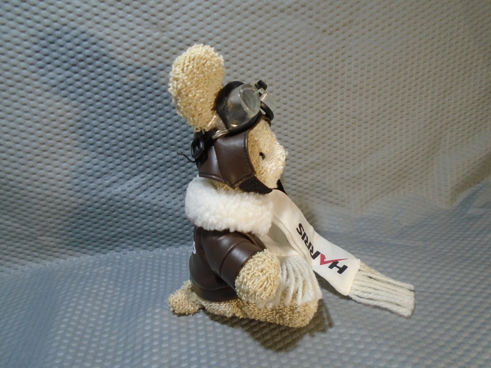 HARRIS CORP TERRY CLOTH AVIATOR BEAR 5.5" PLUSH (ML908)