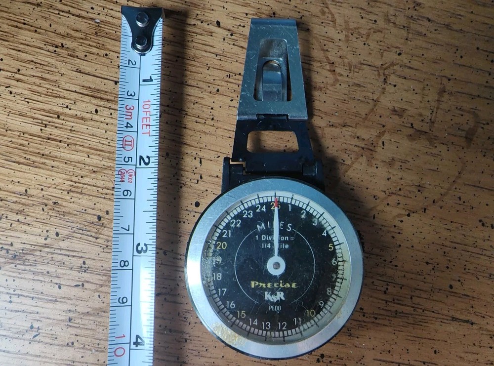 Vintage K&R Precise Pedometer with Clip - Untested