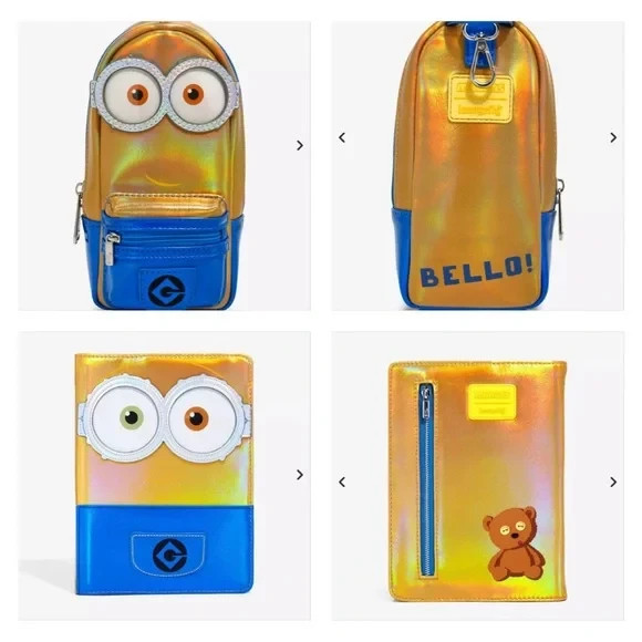 Loungefly Despicable Me Minions Iridescent Journal & Pencil Case