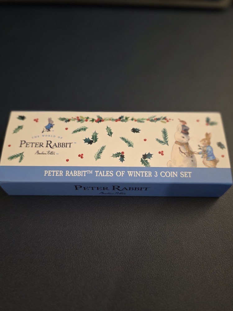 3 X Complete Peter Rabbit Coin Sets, See Description For What's Included