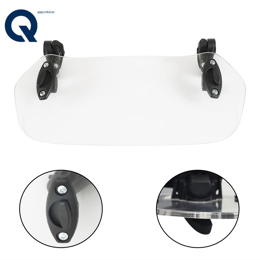 Universal Motorcycle Windshield Extension Adjustable Clip-on Windscreen Extender