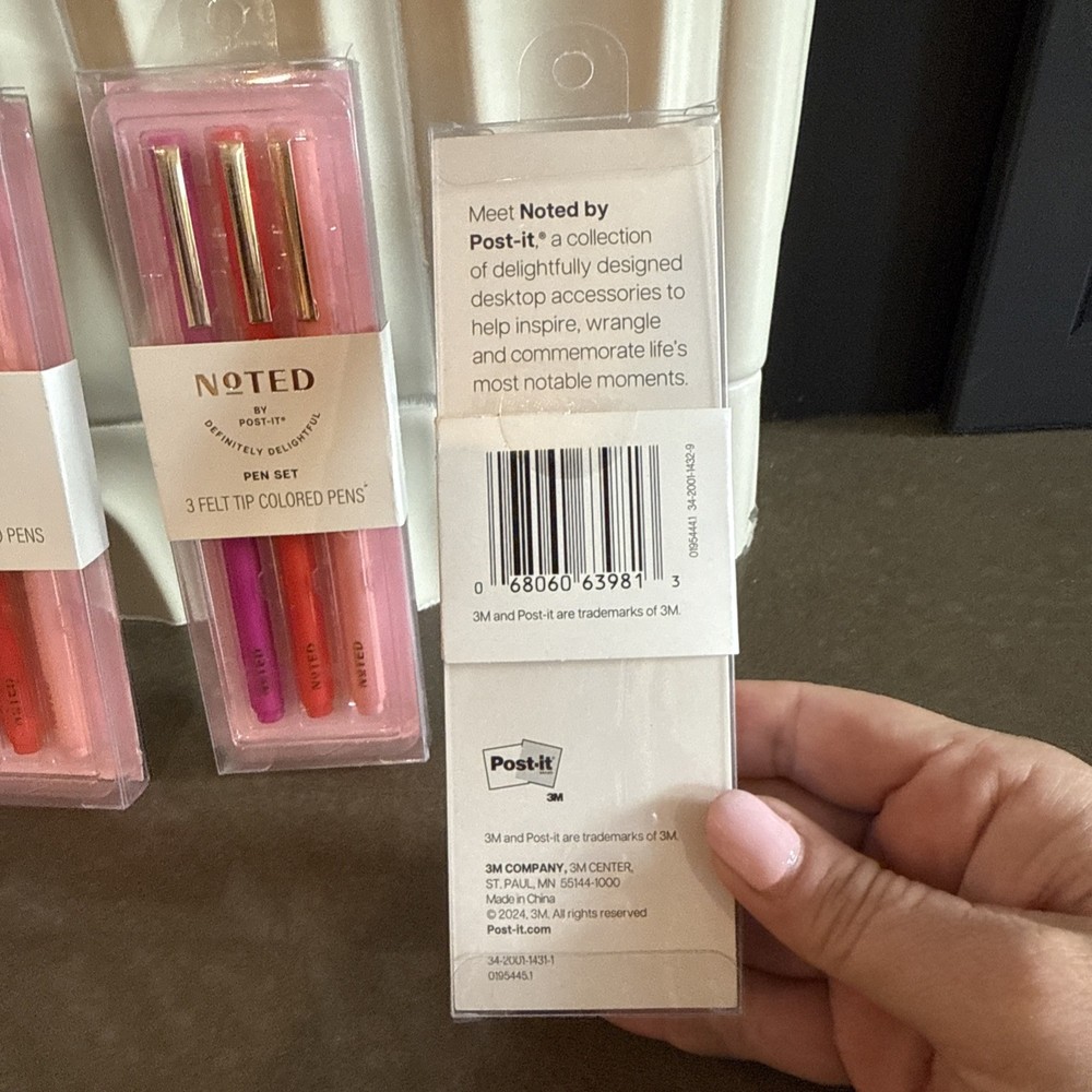 4 sets Noted by Post-it Felt Tip Colored Pens