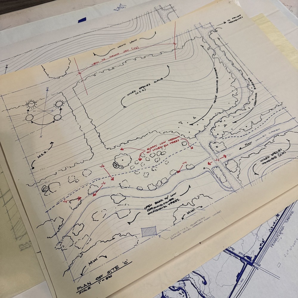 Architectural Plans Lot Valley Forge Drexel Landscape Maps Vellum Large