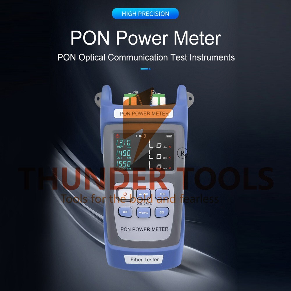 Thunder Tools Handheld PON Power Meter Optical Fiber Tester Network Ten