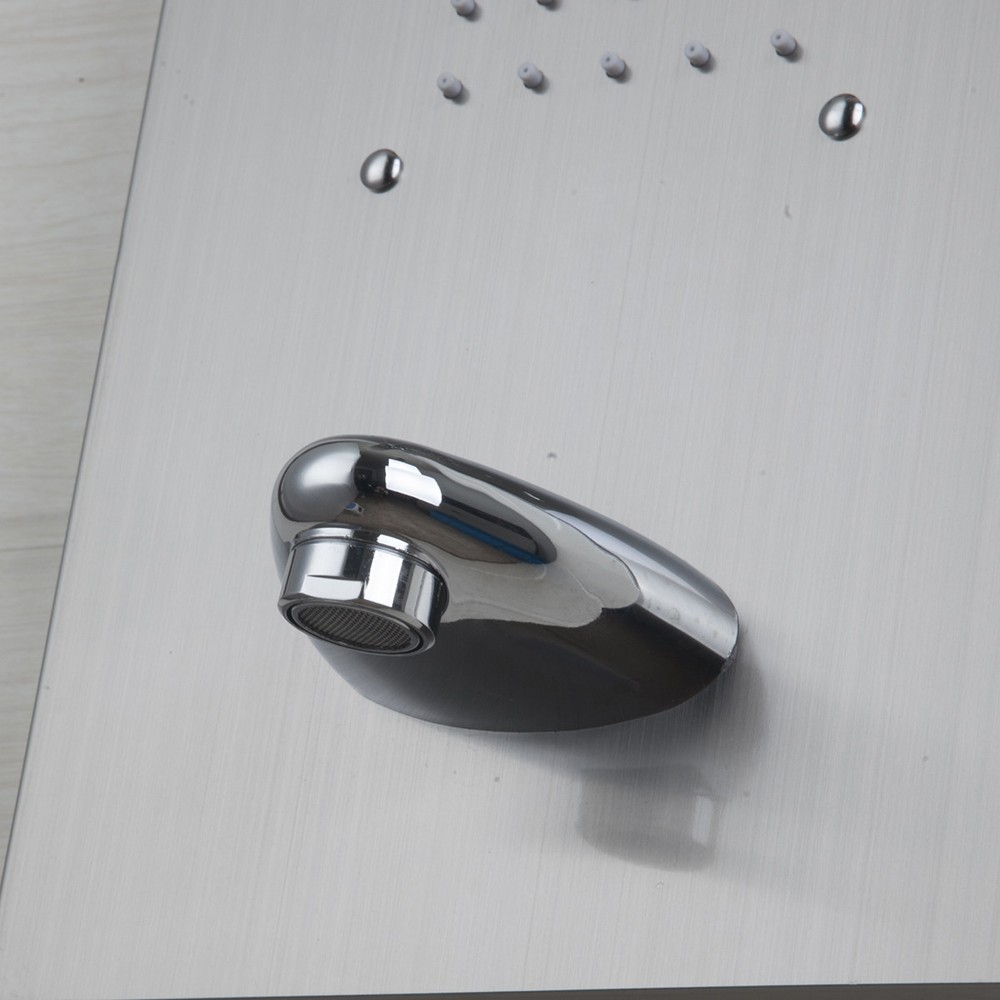Brushed Nickel Bathroom Multi Function Shower Panel +Handshower Spary Wall Mount