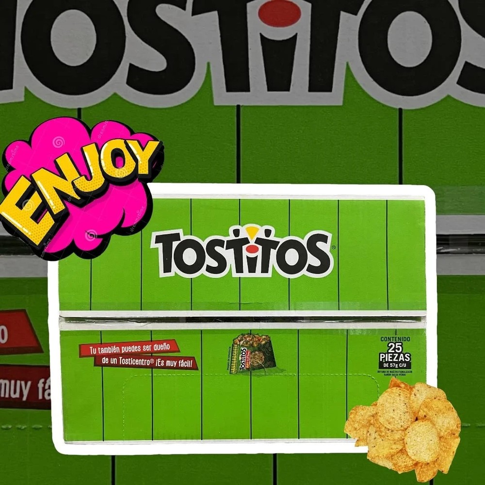 Sabritas Tostitos Salsa Verde - 25 Pack Authentic Mexican Chips