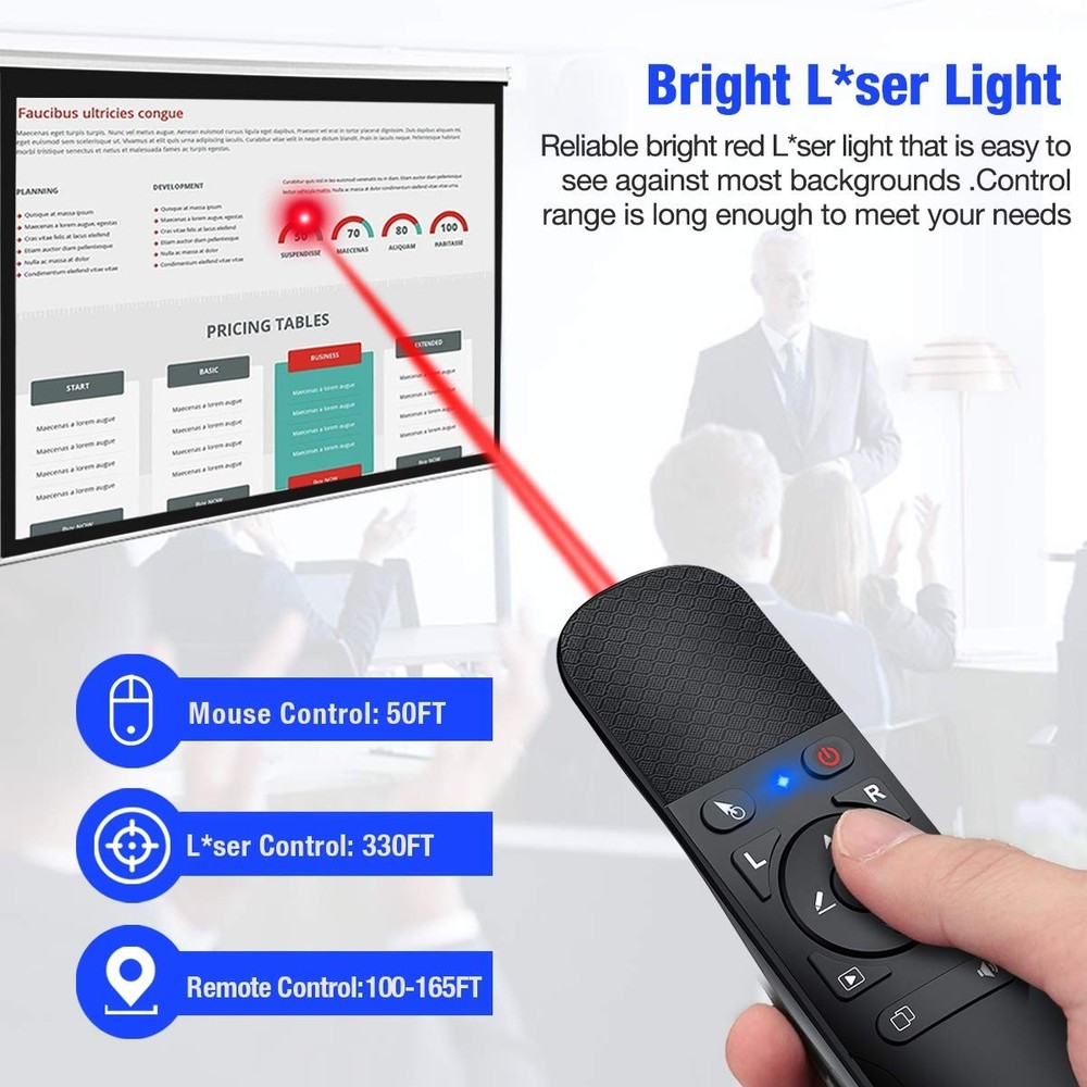 Presentation Clicker Air Function Wireless Presenter USB Powerpoint Clicker, ...