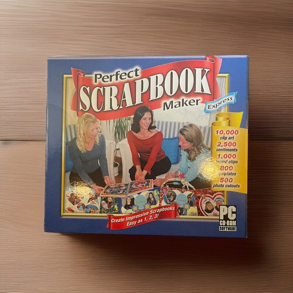 Cosmi Perfect Scrapbook Maker Express PC 2004 Brand New