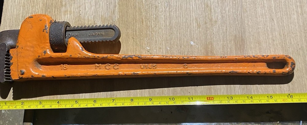 Vintage MCC/Husky Pipe Wrench Pair
