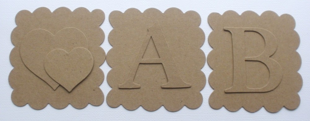 CREATE a PHRASE - 2" Elegant Letters w/ Scallop - Custom Chipboard Lettering