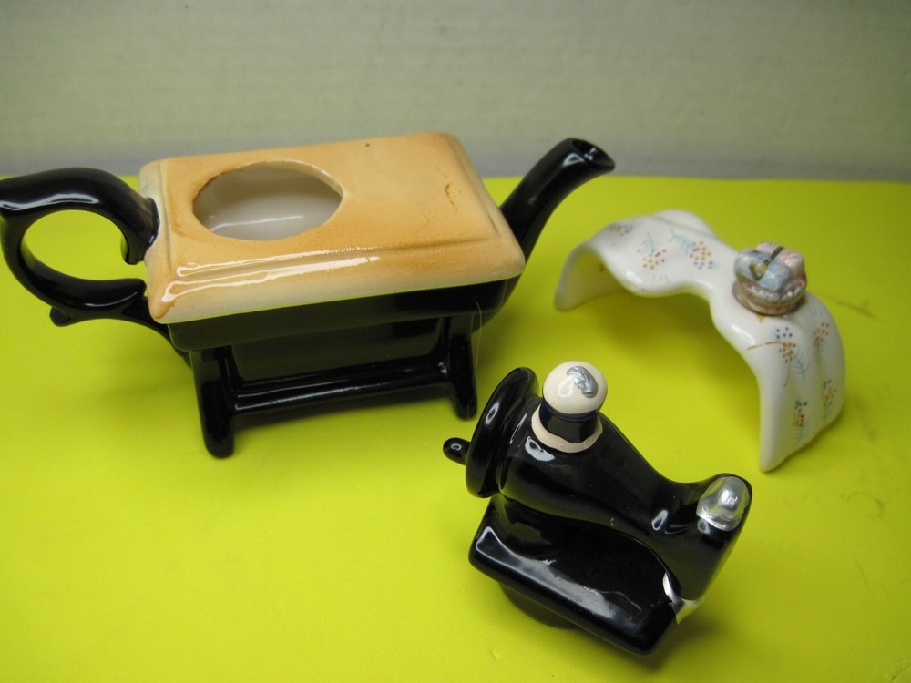 Old Ceramic GiftCo Creamer - Sewing Machine