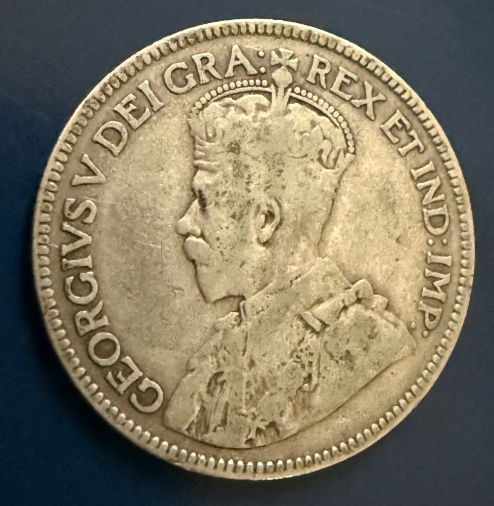 1933 Canada 25 cents as pictured