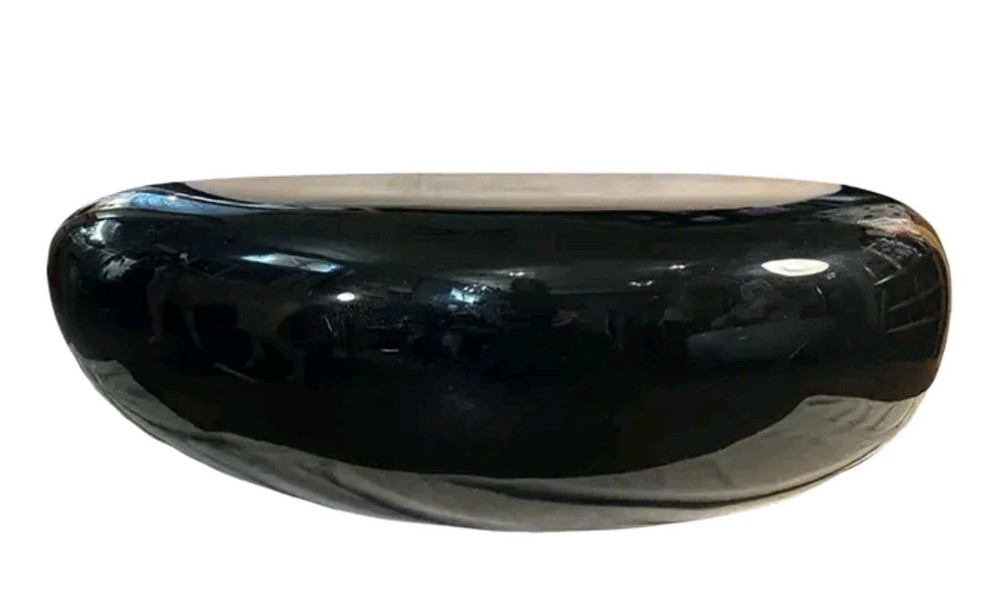 1970s Black Jason Phillips Riverstone Coffee Table