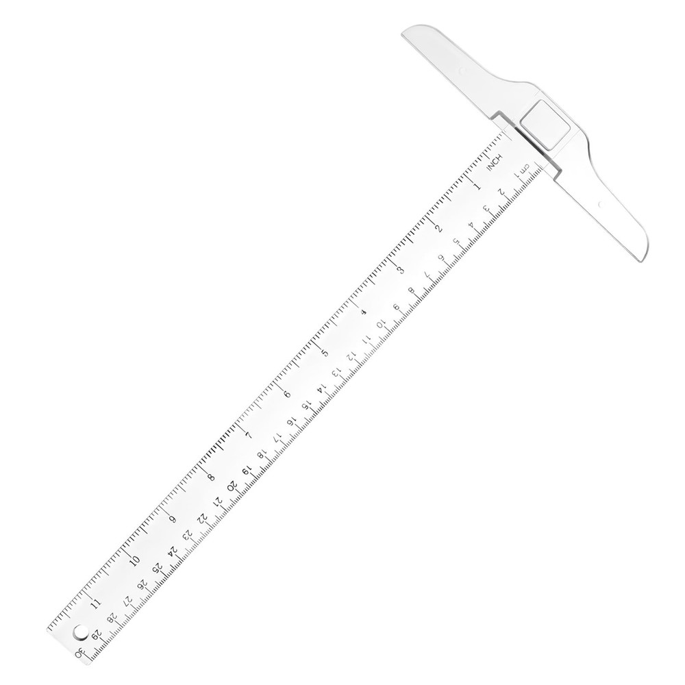 Transparent T Square Ruler 12 Inch Drafting Measuring Tool