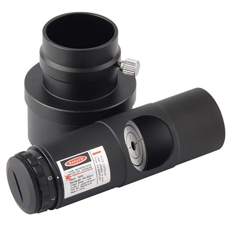 1.25" Red laser collimator includes removable 2" adapter for reflector telescope