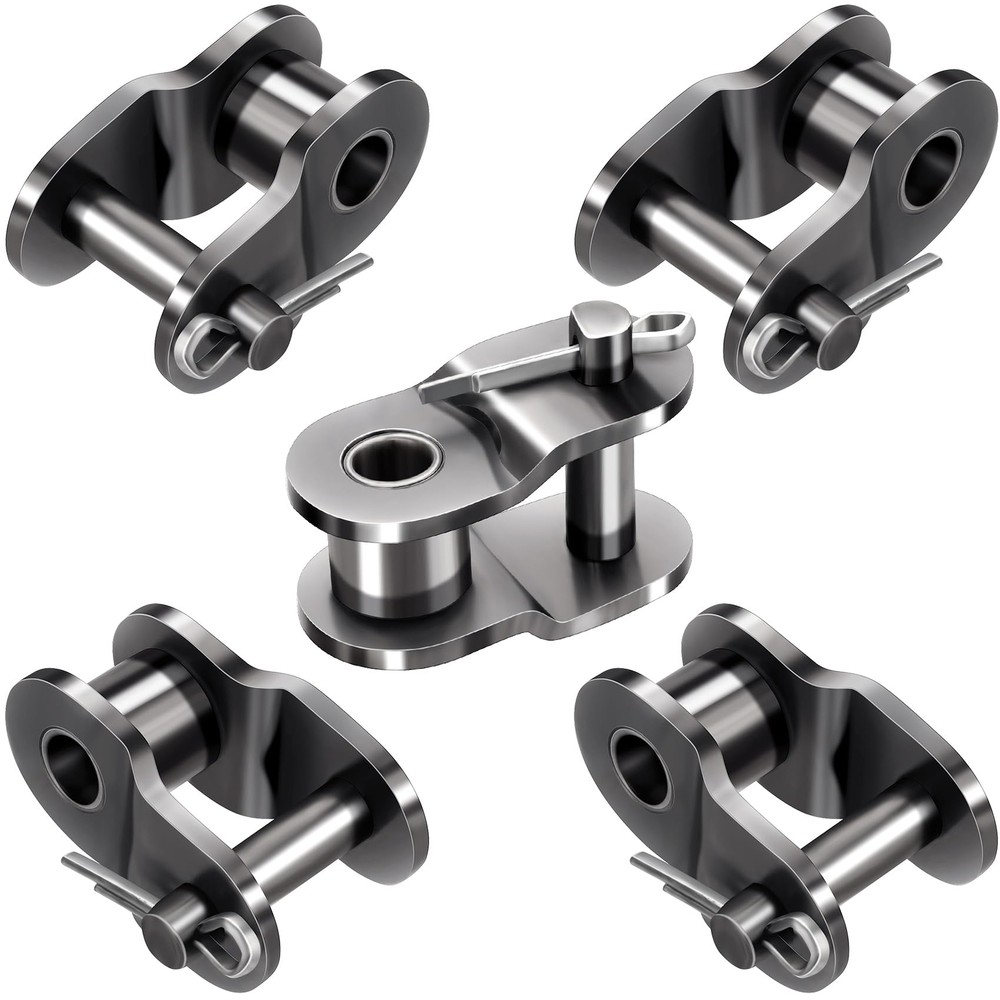 5 PCS #420 Roller Chain Offset Half Link Carbon Steel Half Roll Chains Connec...