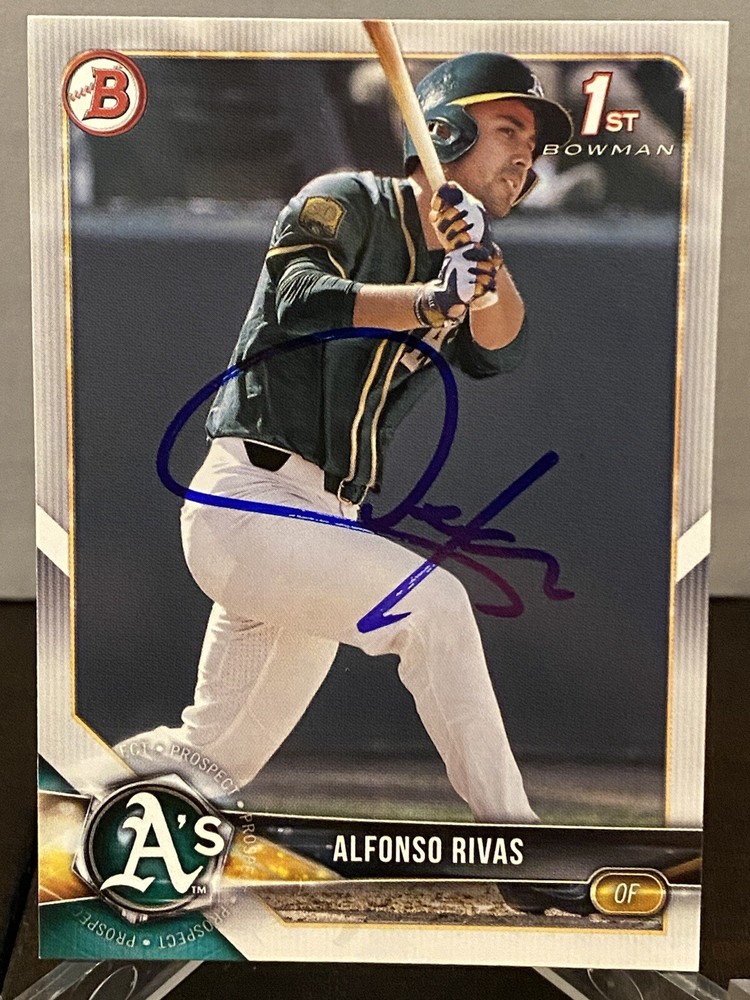 2018 BOWMAN DRAFT 1ST EDITION ALFONSO RIVAS IP SIGNED CARD