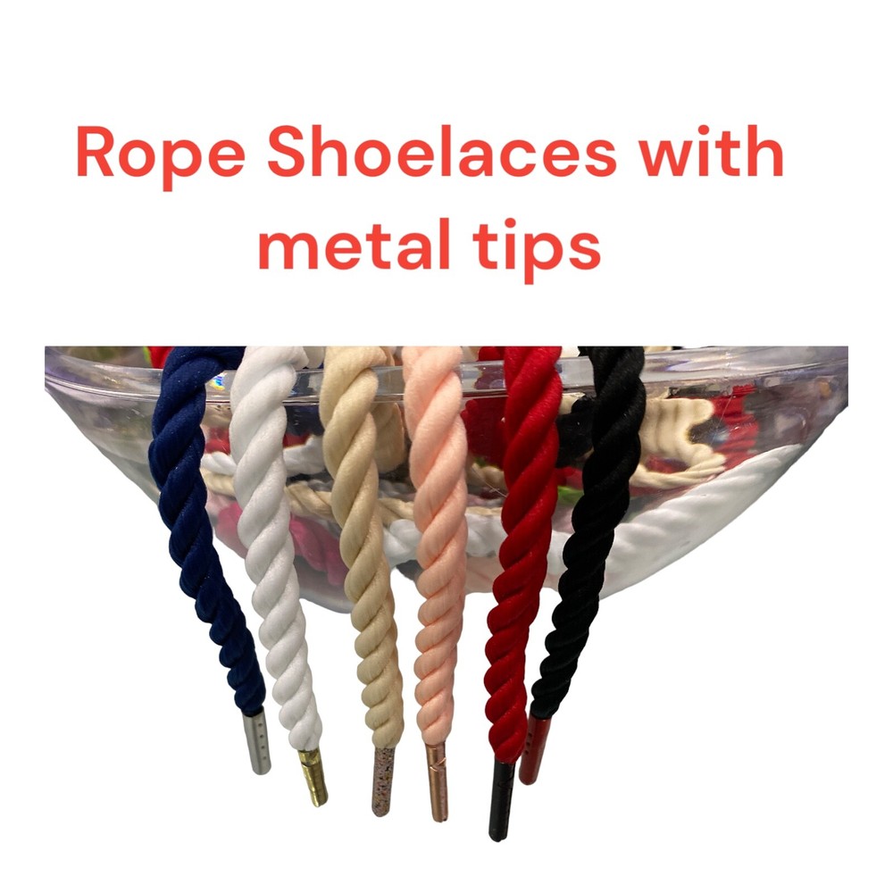 Stylish Twisted Round Strings Shoelaces Fits Through Most Eyelids Fast Ship